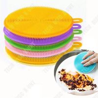 TD® Lot 5 Pièces de chiffon de qualité alimentaire silicone-Brosse vaisselle artefact multi-poils cuisine serviette de nettoyage