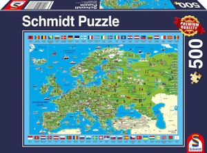 PUZZLE Puzzle - Discover Europe (500 pcs.) (SCH8373).[Z39