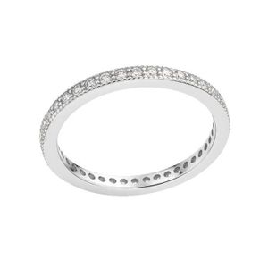 Bague Infini Femme En Argent 925 Rhodié - Sertie D'Oxydes De Zirconium - Symbole D'Amour Éternel - Cadeau Romantique