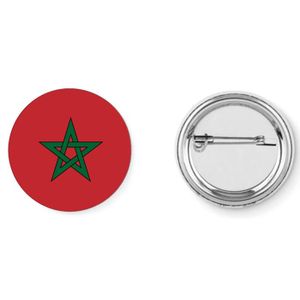Badge Broche "J'aime Le Maroc" 37 Mm - Métal, Fait Main En France, Cadeau Original - 12