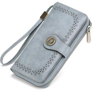 Porte-Monnaie Femme Court Cuir PU Blocage RFID - Fermeture Éclair Portefeuille Cartes Noir