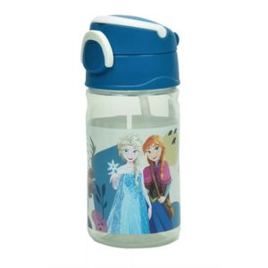 GOURDE Disney Frozen Together Plastc Bottle with Strap (350ml) GIM55139204, Gourde enfant avec Capuchon encliquetable Ane et Elsa
