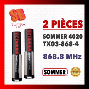 2 Pezzi  Telecomando Di Ricambio Per Porta Del Garage Sommer 4020 Tx03 868 4 Rolling Code 868 Mhz 75547704