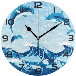 Horloge murale DAUPHIN 25 cm sea mer vacances Wildlife Animal Nature Cute Home 850 