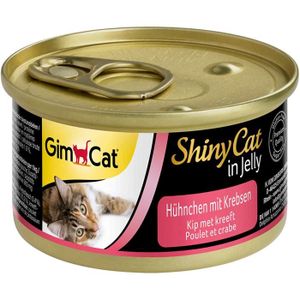 BOITES - PATÉES Nourriture pour chats GimCat ShinyCat in Jelly - Aliment pour chats à la volaille en gelée pour chats adultes - Poulet a 38741