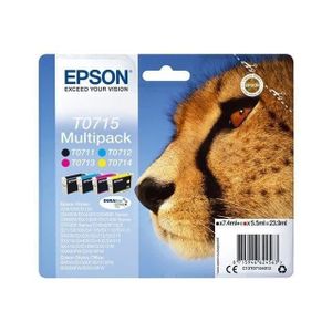 EPSON Multipack T0715 - Guépard - Noir, Cyan, Magenta, Jaune ultra ink- t071540 c13t07154012 EPSON Multipack T0715 - Guépard - Noir, Cyan, Magenta, Jaune ultra ink- t071540 c13t07154012