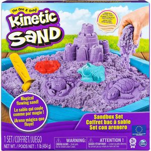 JEU DE SABLE À MODELER Jeu de sable à modeler - KINETIC SAND - Coffret CHATEAU BAC A Sable - Multicolore - Mixte - 3 ans+