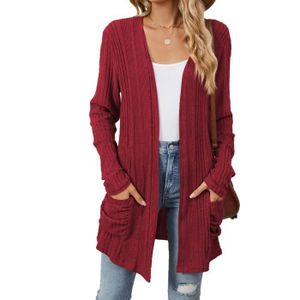 Cardigan Femme Beige En Coton Et Acrylique - Taille XL, Manches Courtes Et Col En V - Occasion Très Bon état