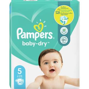 COUCHE Pampers Baby-Dry Taille 5, 40 Couches