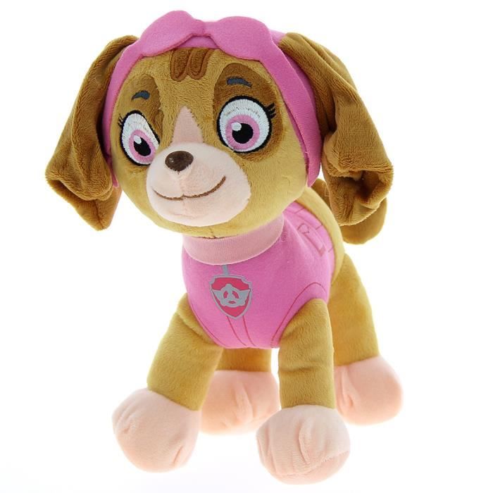 Peluche Stella 29 cm chiot pompier Pat Patrouille Dino Rescu Doudou chien  heros Set Jouet enfant carte animal - Cdiscount Jeux - Jouets