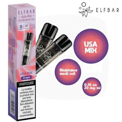ELFBAR  ELFA PRO  2 recharges USA Mix 10mg  LIVRASION RAPIDE -  eLiquide-jungle - Cdiscount Au quotidien