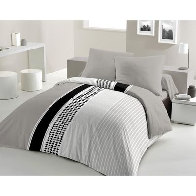 Funda Nordica 240x260 HOME LINGE PASSION Parure De Couette Louxor - 1 Housse De Couette 240 X 260 Cm 2 Taies 65 X 65 Cm Vert Emeraude Et Blanc Funda Nordica Algodon