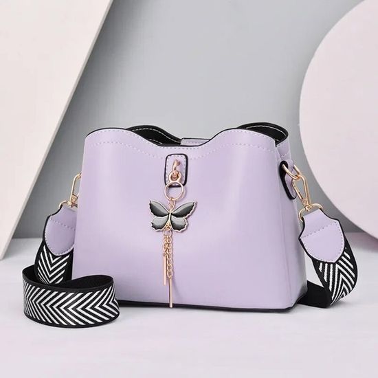 Amagogo Mini Sac à Main en Cuir PU, fourre-Tout Miniature, Ornement de Maison de poupée avec nœud Papillon, Accessoires pour Figurines d'action