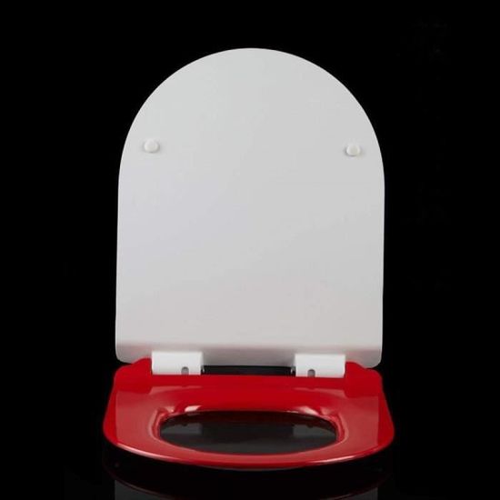YOTOREE Abattant WC Forme D - Siège Toilette Avec Fermeture Douce, Résistant 200kg, Blanc