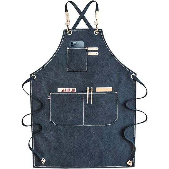 Aivtalk - Fee Tablier Longue en Deni Licou Réglable Tablier en Jeans
