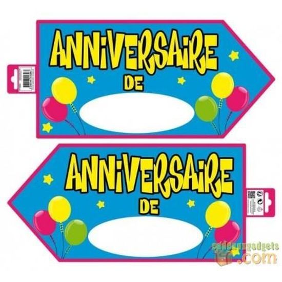 Panneau Signaletique Anniversaire Bleu Achat Vente Deco De Fete Murale Cdiscount