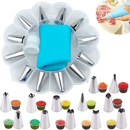 Douilles Patisserie Kit Poche à Douille Pâtisserie BDSHUNBF - : Poches, Embouts, Accessoires - Pour Décorations Cupcakes 36 Pièces