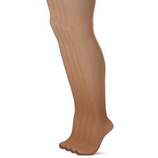 DIM Collant Beauty Resist Trasparente, Confezione Da 4 Paia, Collant Donna Con Rete Rinforzata, Resistenza E Comfort, Made In France