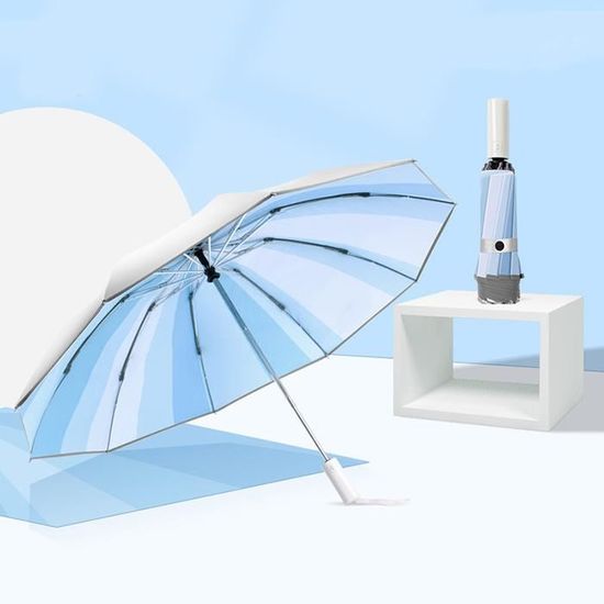 Parapluie Inversé Coupe-vent Avec Protection UV 99% – Ouverture Automatique, Bandes Réfléchissantes – Compact Et Pratique Pour La Voiture
