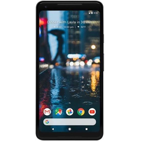 Smartphone Google Pixel 2 XL - 128 Go - Noir - Double caméra - Lecteur d'empreintes digitales