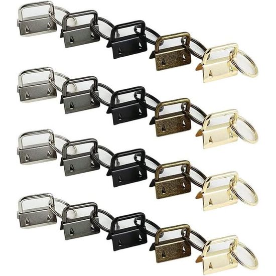 XINGSUI 20 Pièces De Matériel Porte-Clés,Key Fob Hardware Matériel De