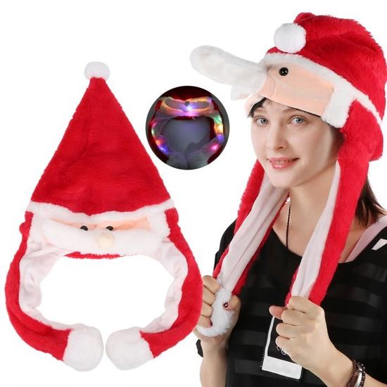 Bonnet De Noël Père Noël - Bord En Peluche Épais Rouge - Taille Adulte/Enfant - 9