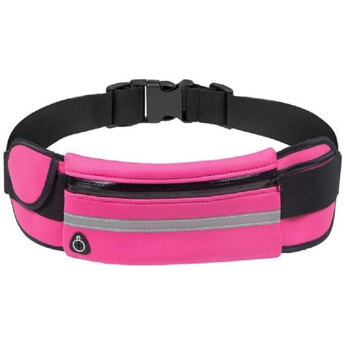 Ceinture De Running Extensible Pro Strength – Noire, Réglable, Avec Poche Zip Réfléchissante