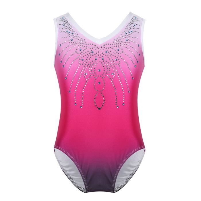 Enfant Filles Robe Ballet Danse Classique Justaucorps Paillettes sans Manches Spaghetti Sangle Tutu Tulle Une Pièce Broche Fleur Plume Costume Gymnastique Patinage Ballerine Bleu 3-4 Ans