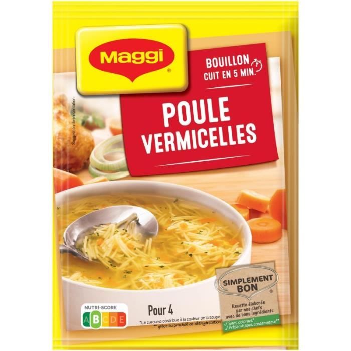 NESTLE MAGGI - Maggi Saveur À L'Ancienne Soupe De Poule Vermicelles 65G - Lot De 4