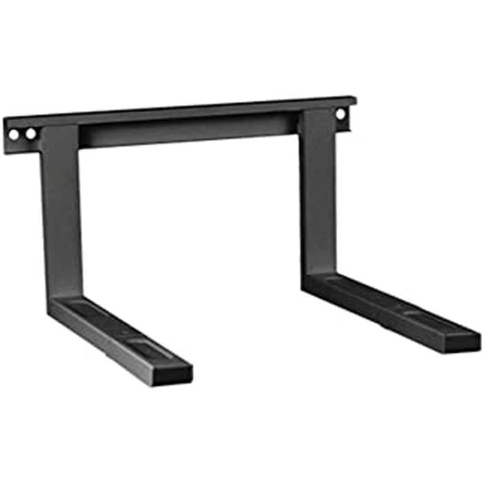 Support Mural Pour Four À Micro-Ondes - Noir - Jusqu'À 35 Kg - Extensible 38,5 X 51 Cm - Avec Matériel De Montage Inclus - Pour Four