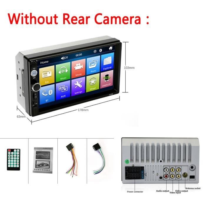 LeeKooLuu 2 Din Autoradio 2Din Autoradio Bluetooth FM Radio Audio AUX USB SD Android Mirrorlink lecteur multimédia - Type Option 5