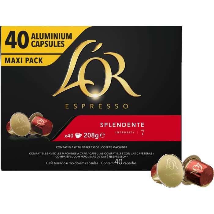 L'Or Espresso Café - 200 Capsules Splendente Intensité 7 - Compatibles Nespresso®*
