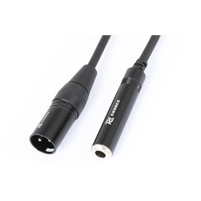 Cordon Convertisseur XLR Mâle - 6.3M Jack Femelle-PD Connex