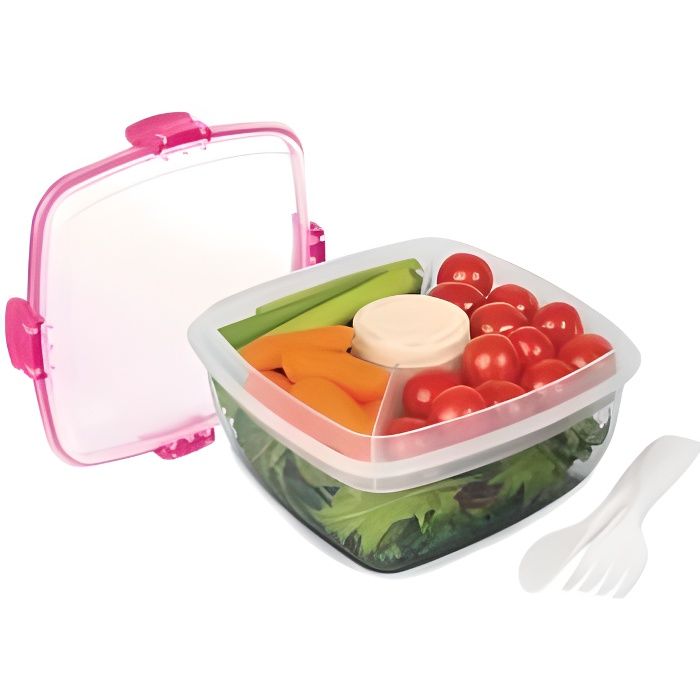 SISTEMA Boîte à repas carrée à clips Salad To Go - 1,1L