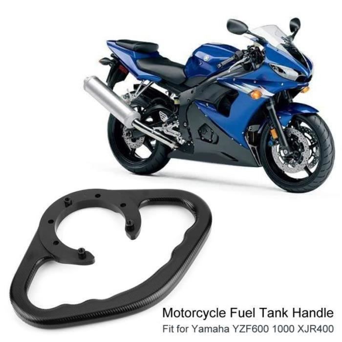 Barre d'appui pour réservoir de carburant pour poignée de passager moto pour Yamaha YZF600 1000 XJR400 (noir)-LAT