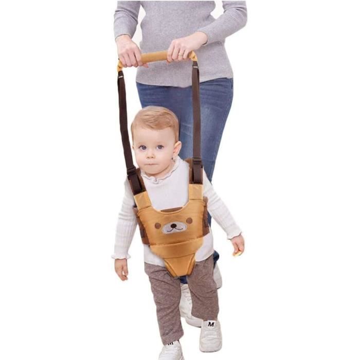 Harnais de Marche de Bébé,Aide Marche Bébé,Trotteur Aide à la marche pour les Enfants de 6 à 27 mois Bébé Enfant en bas (jaune)