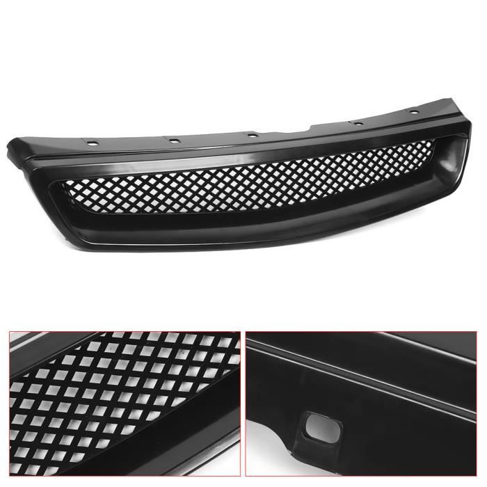 Cikonielf Remplacement de la grille Grille de Capot Avant pour EK JDM Type R Style Convient pour Honda Civic 1999 ‑ 2000