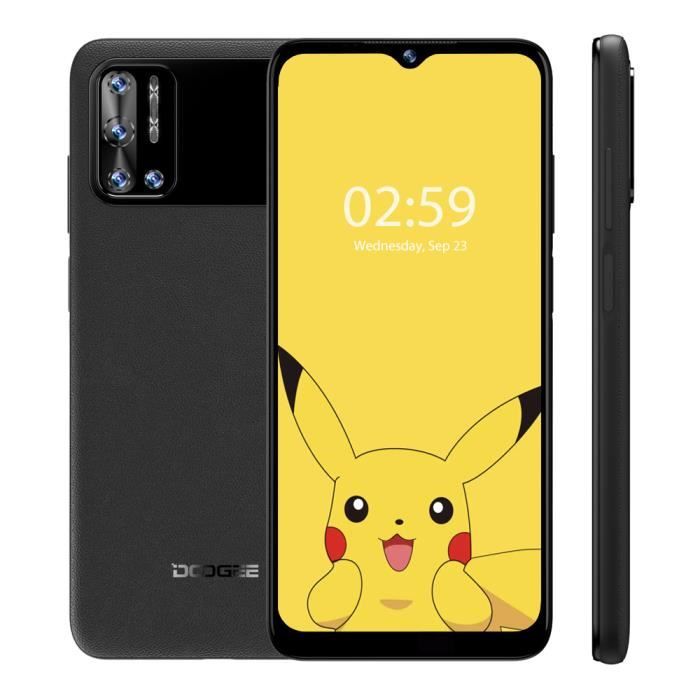 Smartphone DOOGEE N40 Pro 128Go Android 11 Écran 6.5'' goutte d'eau Caméra Quad 20MP batterie 6380mAh 4G portable Téléphone - Bleu