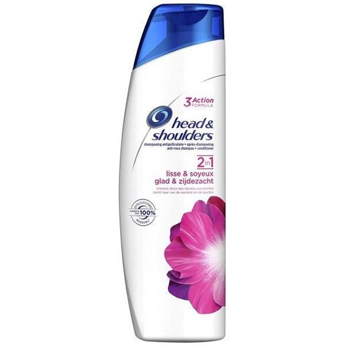Head & Shoulders - Shampoing Antipelliculaire 2 EN 1 LISSE ET SOYEUX - 255 mlHead & Shoulders