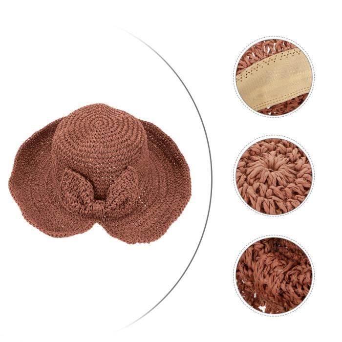 1pc Summer Hat Foldable Sun Protection Outdoor Activities Braid casquette accessoire mode