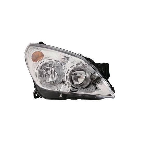 Phare Optique avant droit pour OPEL ASTRA H 2007-2009, H7+H1, Corps Chrome, Neuf.