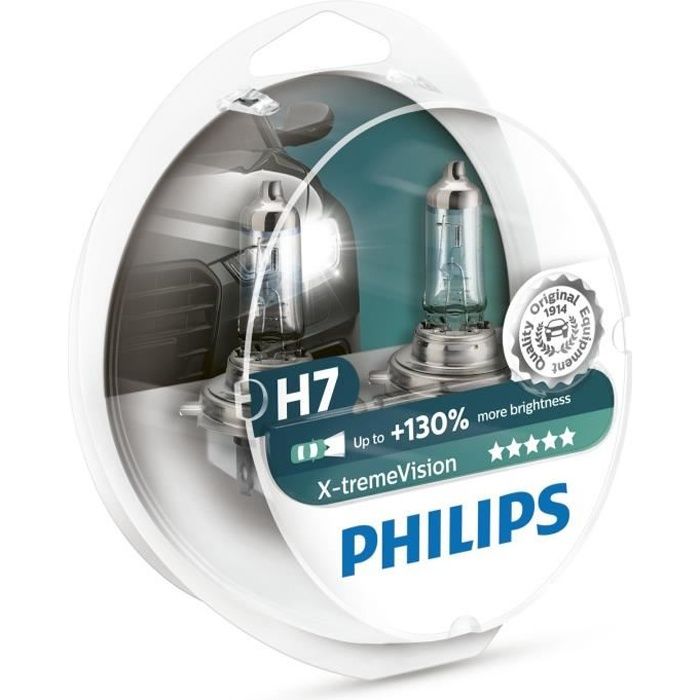 Philips 12972XV+S2 X-tremeVision Ampoules de Phare Avant +130% H7 (set de 2)