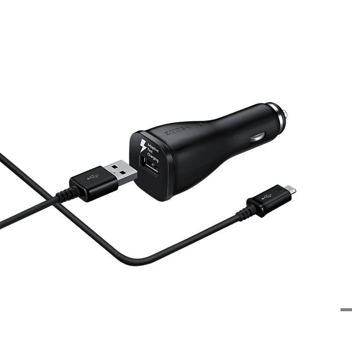 Samsung Chargeur allume-cigare rapide Noir aveccâble Mirco USB