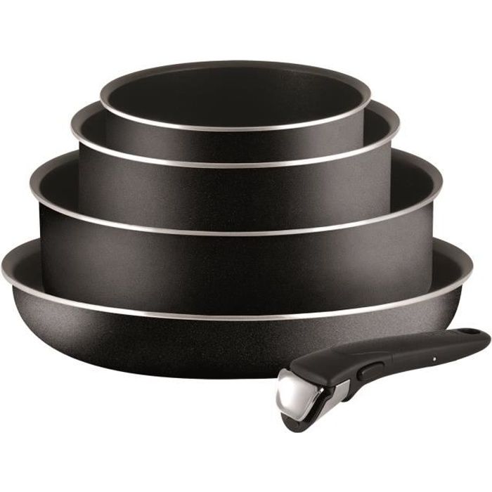 TEFAL L2289402 Batterie de cuisine 8 pièces INGENIO ESSENTIAL - Tous feux sauf inductionRouge