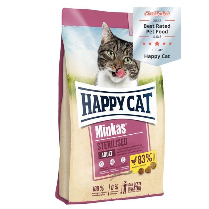 Comparer les prix de HAPPY CAT Minkas Sterilised Volaille 1,5 kg