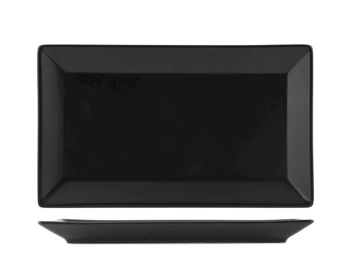 Assiette plate - H-H - 6625916 - Rectangulaire - Noir - 25 x 15 cm