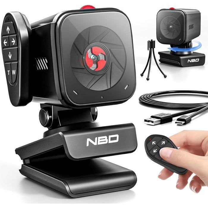 Webcam SVBONY SVN W1 - Résolution 2K/30fps - Double Micro Antibruit - Faible Luminosité - Pour Appels Vidéo, Zoom, Streaming