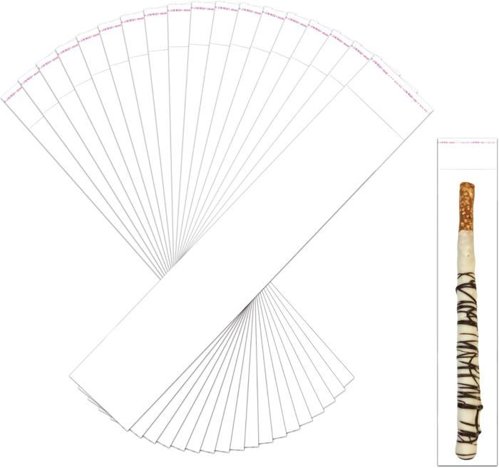 Sacs En Plastique Avec Fermeture Adhésive 300 Pièces 8x20cm Sacs En Cellophane Autocollant Clairs Longs OPP Sachets Transparents Auto-Adhésifs 50µm Pour Bijoux Bougies Chocolat(5 Tailles Au Choix