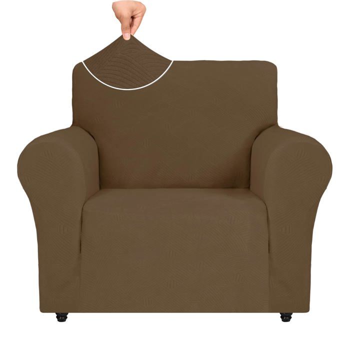 Ystyle Housse Canapé 1 Places Extensible Housses de Canapé Antidérapante Protection Griffures Marron