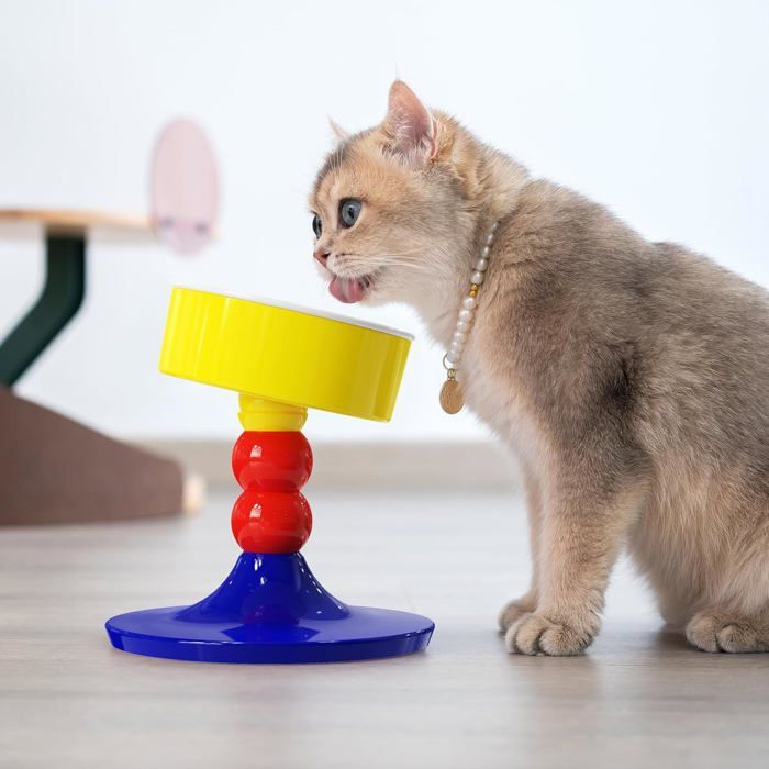 Comparer les prix de Gamelle surélevée en céramique pour chat réglable jusquà 12 cm 15 cm 184 cm pour petits chiens et chats